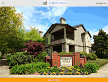 Tablet Screenshot of foresthillsapts.com